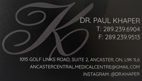 Ancaster Central Medical Centre - Dr. Paul Khaper