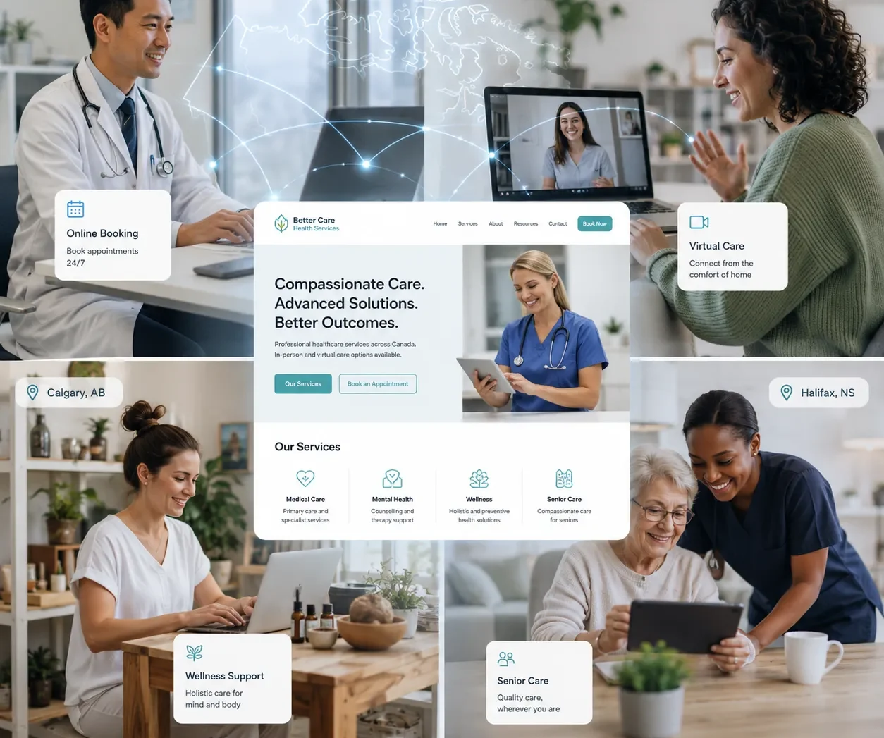 Healthcare providers across Canada using professional mini websites to improve visibility and connect with patients online.