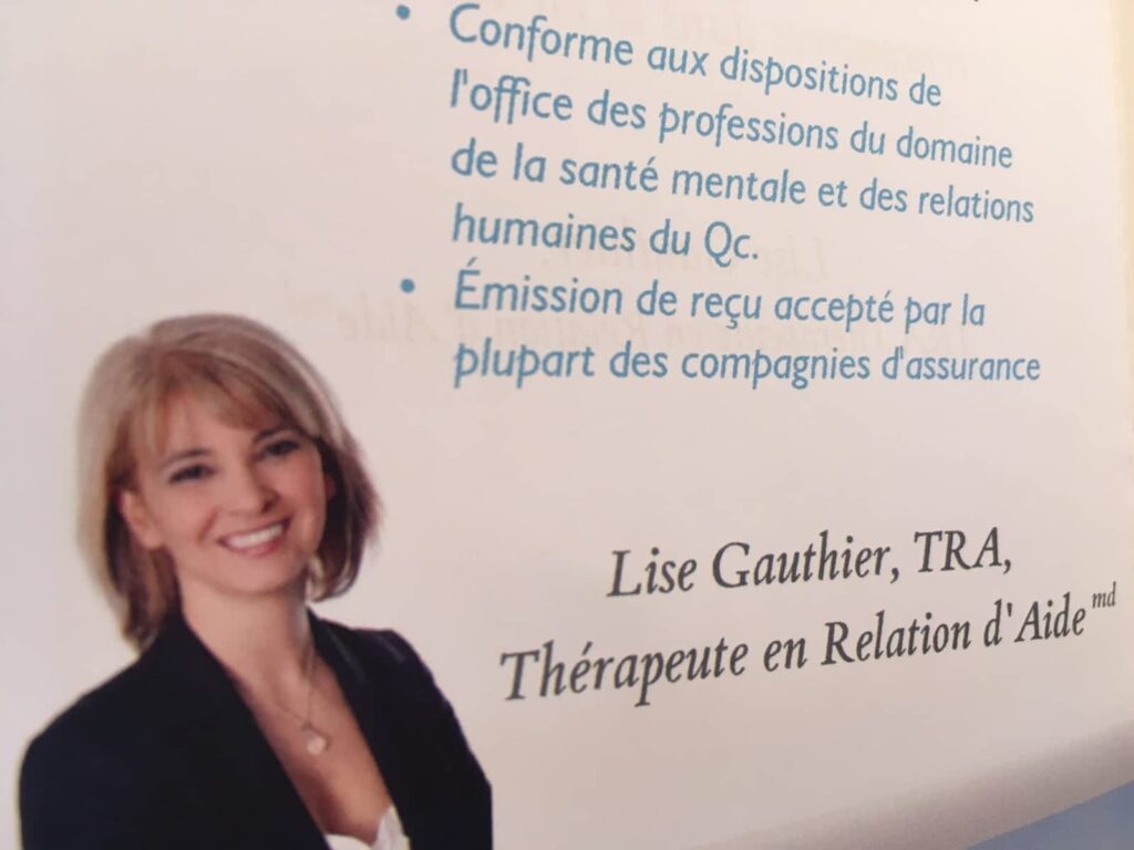 Lise Gauthier thérapeute en relation d aide